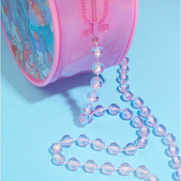 NEW Hello Kitty Sanrio Characters Fruit Soda Makeup Set Shoulder Cosmetic Bag - Picture 6 of 9